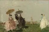 Emma Ciardi, Courtly Company with Parasols