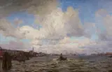 Friedrich Kallmorgen, View of Hamburg Harbour
