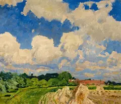 Summer Clouds by Max Clarenbach, Oil on canvas, sold Nov 2017