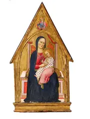 Tommaso del Mazza, Madonna with Child and the Archangel Michael, Tempera on panel