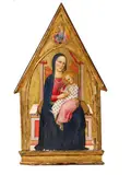 Tommaso del Mazza, Madonna with Child and the Archangel Michael, Tempera on panel