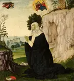 Saint Catherine at Prayer by Master of the Griselda Legend, Oil on panel (parquetted), sold Nov 2017