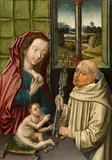 Madonna with Child and St. Bernard of Clairvaux by Master of the Life of the Virgin, Oil on panel, sold Nov 2017
