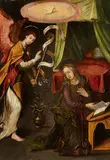 Netherlandish School early 16th century, The Annunciation, Oil on panel (parquetted)