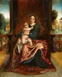 Flemish School circa 1520 & 1530, The Virgin and Child, Oil on copper