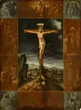 Gillis Mostaert, The Crucifixion, Oil on panel