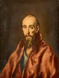 Saint Paul by Domínikos Theotokópoulos, called El Greco, circle or follower of, Oil on canvas (relined), sold Nov 2017