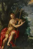 Hendrick de Clerck, John the Baptist in a Landscape, Oil on canvas (relined)