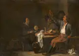 Cornelis Saftleven, The Peasant Meal, Oil on panel