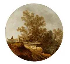 Frans de Hulst, Two Small Landscapes, Oil on panel. Each