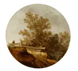 Frans de Hulst, Two Small Landscapes, Oil on panel. Each