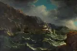 Matthieu van Plattenberg, Ships in Rough Seas, Oil on canvas (relined)