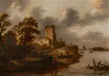 Klaes (Nicolaes) Molenaer, River Landscape, Oil on panel