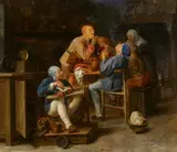 Abraham Diepraam, The Smokers, Oil on panel