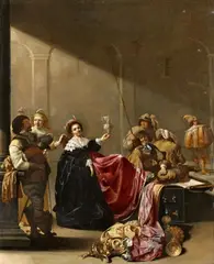 Jacob Duck, A Lady in a Guard House, Oil on panel