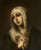 Mater Dolorosa by circle of Bartolomé Esteban Murillo, Oil on canvas (relined), sold Nov 2017