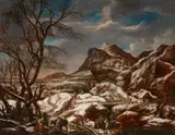 Marco Ricci, Figures in a Winter Landscape
