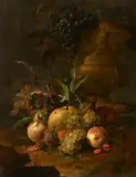 Coenraet Roepel, Fruit Still Life in a Vase, Oil on canvas (relined)