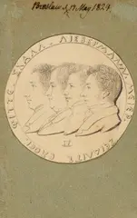Design for a Medallion by German School, Pencil on sturdy, cream-coloured card, mounted Dated to the mount: Breslaw [...] 17 May 1824 Diameter:, offered Nov 2017