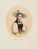 Jakob Suter, Canton de Soleure / Canton de Fribourg (from the series: Les suisses), Two works, each coloured lithograph on cream coloured wove paper Not inscribed. Each securely mounted to the mat around the edges on reverse; minor foxmarks