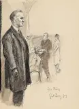 Carl Goldberg, Untitled, Three works: Ink and graphite drawing; chalk pastel and coloured pencil over pencil; chalk pastel and watercolour over pencil Signed and dated. One sheet perforated, one with dedication. Each mounted to the mat on the upper corners. From