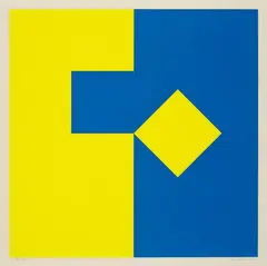 Untitled by Camille Graeser, Three works: Each colour silkscreen print on wove paper Signed, dated, and numbered. One sheet securely mounted to the m, sold Nov 2017