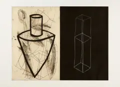 Albert Merz, Untitled, 2 works: Aquatint etching from two plates and colour aquatint etchin on sturdy wove paper Signed (unidentified), dated, and numbered. One sheet with slight moisture damage to the lower margin