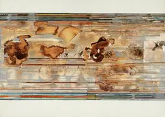 Egon Albisser, Untitled, Watercolour, silverpoint, opaque white, and coffee on firm watercolour paper Monogrammed and dated. Pin holes to the upper and lower edges. Minor wear to the lower right corner