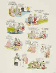 Mike van Audenhoven, Untitled, 2 works: each watercolour, ink, and opaque white on wove paper Signed and inscribed. Mounted to the mat on the upper corners