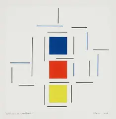 Geneviève Claisse, Collision de constituant, 1998, Gouache auf Papier