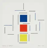 Geneviève Claisse, Collision de constituant, 1998, Gouache auf Papier