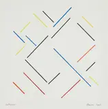 Geneviève Claisse, Collision, 1998, Gouache auf Papier