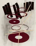 Nigel Hall, # 568, 1986, Gouache und Kohle auf Karton