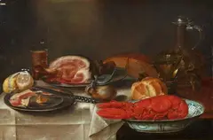 Alexander Adriaenssen, Still Life with Lobster, Oil on panel