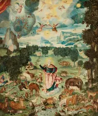 attributed to Hans Bocksberger, God Creating the Earth, Oil on panel