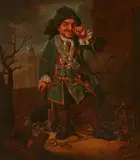 copy after Johann Georg Dathan, Portrait of the Court Jester Clemens Perkeo, Oil on panel