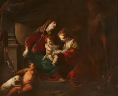 German School circa 1700, The Mystical Marriage of Saint Catherine, Oil on canvas (relined)
