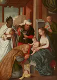 Flemish School 17th century, The Adoration of the Magi, Oil on panel