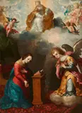Flemish School 17th & 18th century, The Annunciation, Oil on copper