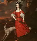 circle of Gerrit van Honthorst, Portrait of Henriette Catharina of Nassau-Orange, later Princess of Anhalt-Dessau, Oil on canvas, mounted on panel