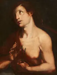 Saint Sebastian (?) by Italian School 17th century, Oil on canvas (relined), offered Sep 2017