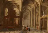 Pieter Neefs the Younger, Church Interior, Oil on panel