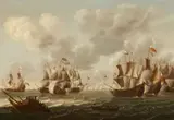 Naval Battle by Netherlandish School 17th & 18th century, Oil on panel, sold Sep 2017