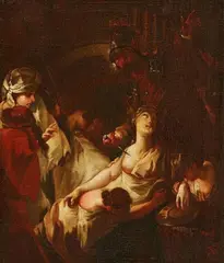 Austrian School 18th century, The Death of Verginia, Oil on canvas (relined)