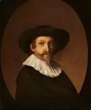 attributed to Hendrick Gerritsz. Pot, Portrait of a Gentleman Portrait of a Lady, Oil on panel. Each
