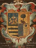 Coat-of-Arms "Rey de Castilla / Armas D cl Apellido Fuen / tes D Aragon" by Spanish School, 18th Century, Oil on canvas, sold Sep 2017