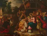 South German School circa 1600, The Adoration of the Magi, Oil on copper
