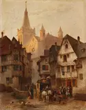 Georg Dehn, The Post Carriage, Oil on panel