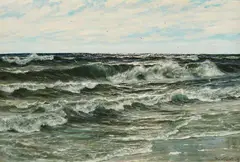 Patrick von Kalckreuth, Seascape, Oil on canvas