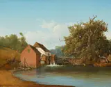 Anton Eduard Kieldrup, Water Mill in Silkeborg, Oil on canvas